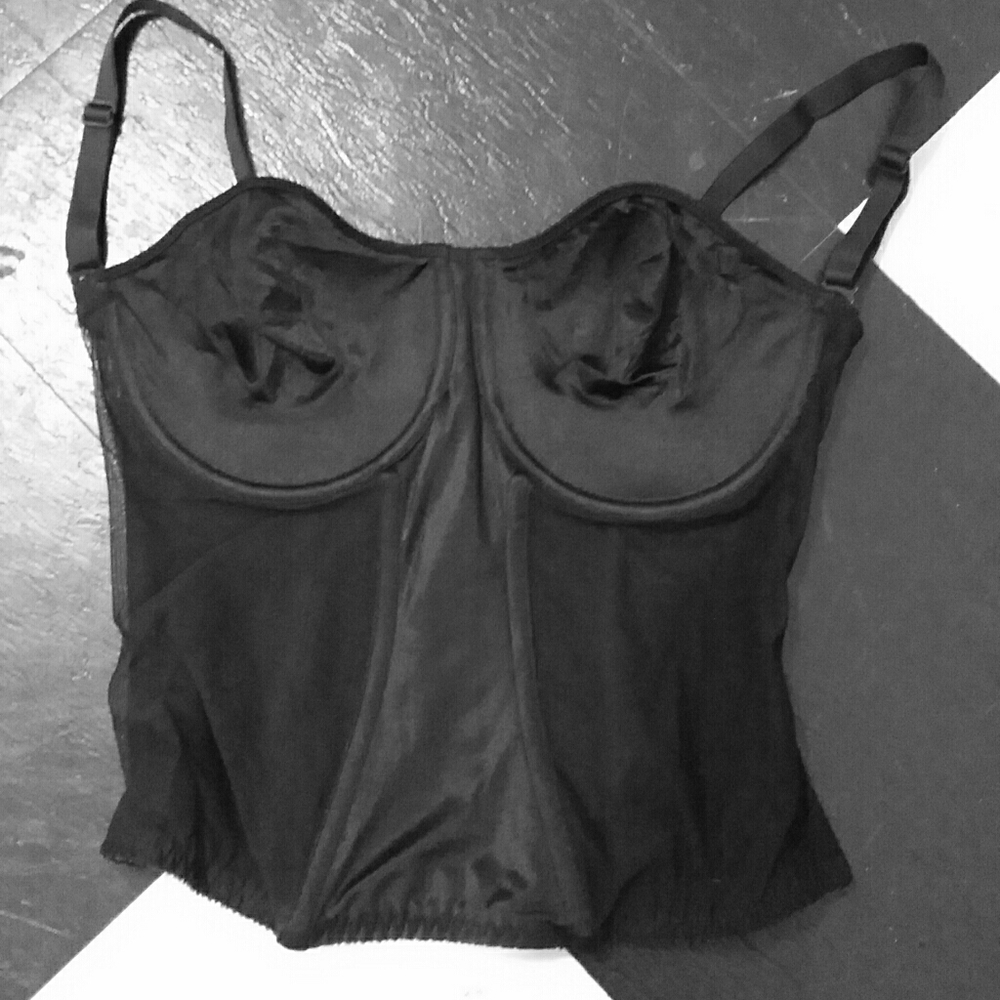 Black Mesh Bustier